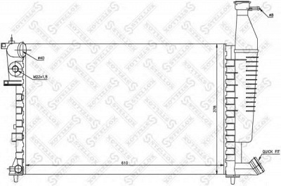 STELLOX 1025297sx -  Радиатор, охлаждение двигателя