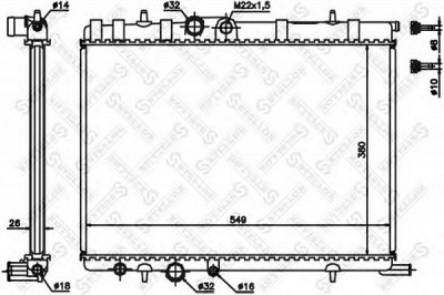 STELLOX 1025354sx -  Радиатор, охлаждение двигателя