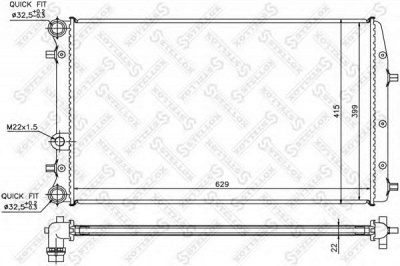 STELLOX 1025359sx -  Радиатор, охлаждение двигателя