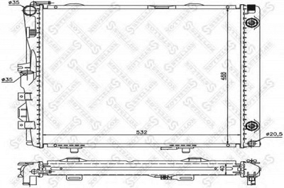 STELLOX 1025368sx -  Радиатор, охлаждение двигателя