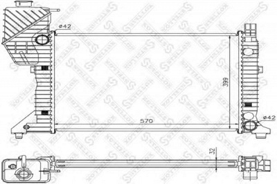 STELLOX 1025369sx -  Радиатор, охлаждение двигателя