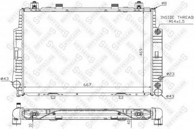 STELLOX 1025373sx -  Радиатор, охлаждение двигателя
