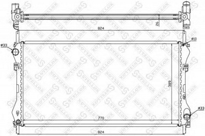 STELLOX 1025375sx -  Радиатор, охлаждение двигателя