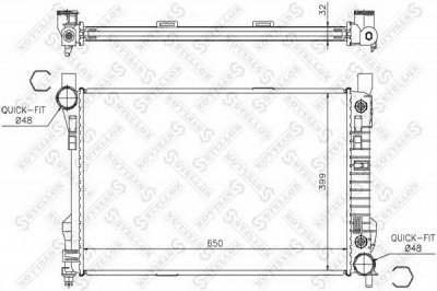 STELLOX 1025386sx -  Радиатор, охлаждение двигателя