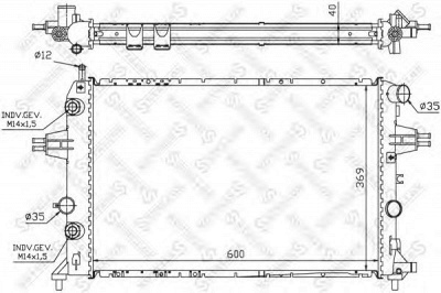 STELLOX 1025387sx -  Радиатор, охлаждение двигателя