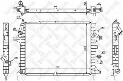 STELLOX 1025388sx -  Радиатор, охлаждение двигателя