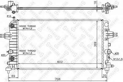 STELLOX 1025400sx -  Радиатор, охлаждение двигателя