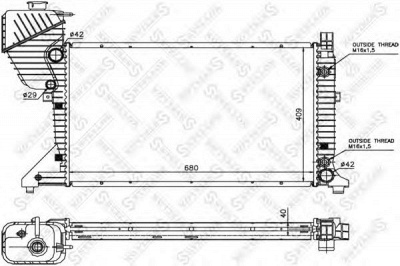 STELLOX 1025403sx -  Радиатор, охлаждение двигателя