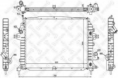 STELLOX 1025405sx -  Радиатор, охлаждение двигателя