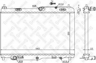STELLOX 1025410sx -  Радиатор, охлаждение двигателя
