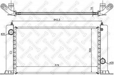 STELLOX 1025411sx -  Радиатор, охлаждение двигателя