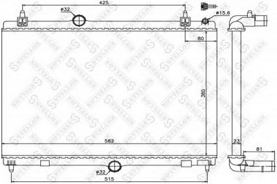 STELLOX 1025413sx -  Радиатор, охлаждение двигателя