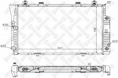 STELLOX 1025425sx -  Радиатор, охлаждение двигателя