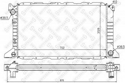 STELLOX 1025428sx -  Радиатор, охлаждение двигателя