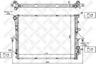 STELLOX 1025446sx -  Радиатор, охлаждение двигателя