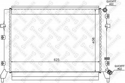 STELLOX 1025447sx -  Радиатор, охлаждение двигателя