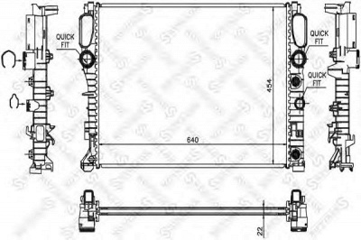 STELLOX 1025454sx -  Радиатор, охлаждение двигателя