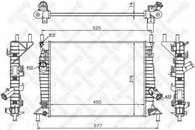 STELLOX 1025471sx -  Радиатор, охлаждение двигателя