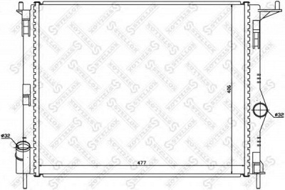 STELLOX 1025473sx -  Радиатор, охлаждение двигателя