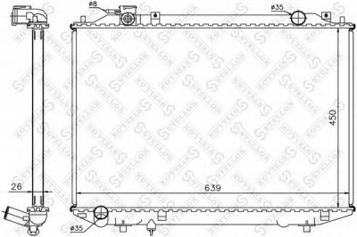 STELLOX 1025474sx -  Радиатор, охлаждение двигателя