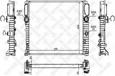 STELLOX 1025476sx -  Радиатор, охлаждение двигателя