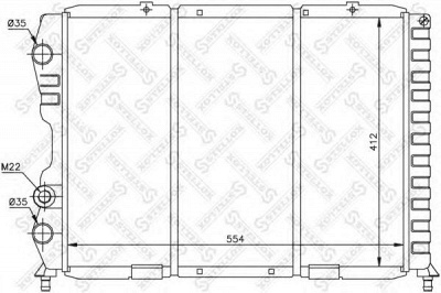 STELLOX 1025484sx -  Радиатор, охлаждение двигателя