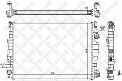 STELLOX 1025500sx -  Радиатор, охлаждение двигателя