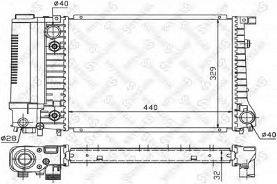 STELLOX 1025565sx -  Радиатор, охлаждение двигателя