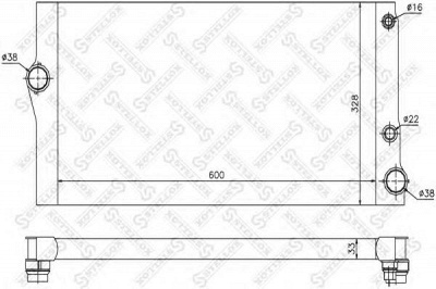STELLOX 1025577sx -  Радиатор, охлаждение двигателя