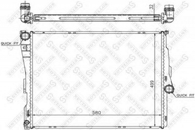 STELLOX 1025587sx -  Радиатор, охлаждение двигателя