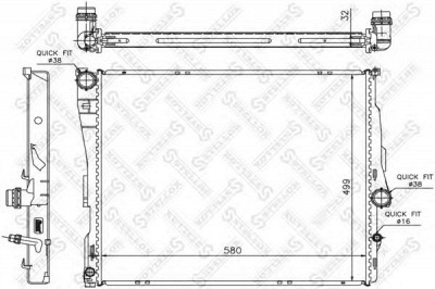 STELLOX 1025589sx -  Радиатор, охлаждение двигателя