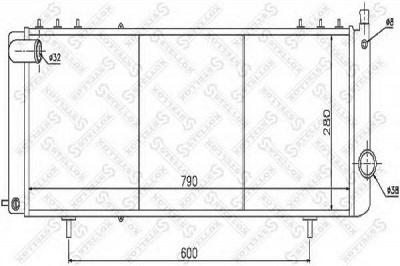 STELLOX 1025623sx -  Радиатор, охлаждение двигателя