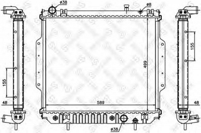 STELLOX 1025632sx -  Радиатор, охлаждение двигателя