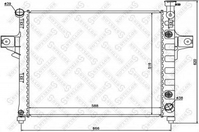 STELLOX 1025635sx -  Радиатор, охлаждение двигателя
