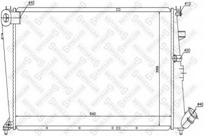 STELLOX 1025640sx -  Радиатор, охлаждение двигателя