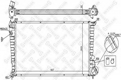 STELLOX 1025658sx -  Радиатор, охлаждение двигателя