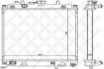 STELLOX 1025706sx -  Радиатор, охлаждение двигателя