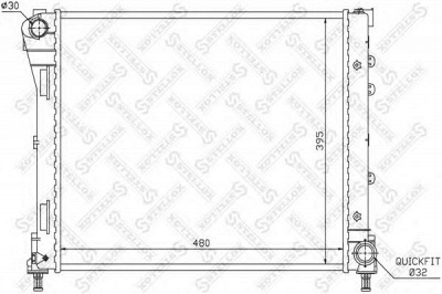 STELLOX 1025773sx -  Радиатор, охлаждение двигателя