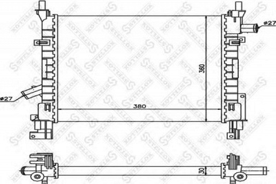 STELLOX 1025776sx -  Радиатор, охлаждение двигателя