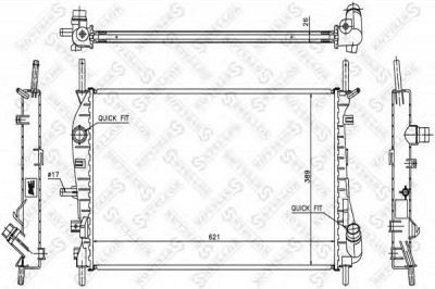 STELLOX 1025779sx -  Радиатор, охлаждение двигателя