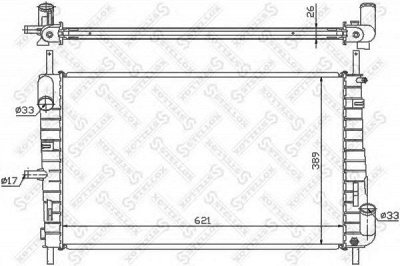 STELLOX 1025780sx -  Радиатор, охлаждение двигателя