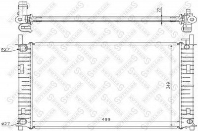 STELLOX 1025781sx -  Радиатор, охлаждение двигателя