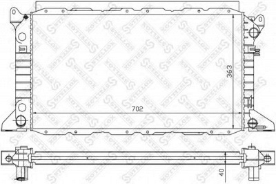 STELLOX 1025782sx -  Радиатор, охлаждение двигателя