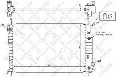 STELLOX 1025784sx -  Радиатор, охлаждение двигателя