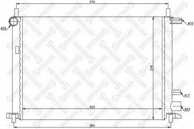 STELLOX 1025785sx -  Радиатор, охлаждение двигателя