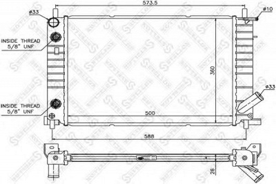 STELLOX 1025786sx -  Радиатор, охлаждение двигателя