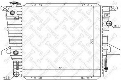STELLOX 1025789sx -  Радиатор, охлаждение двигателя