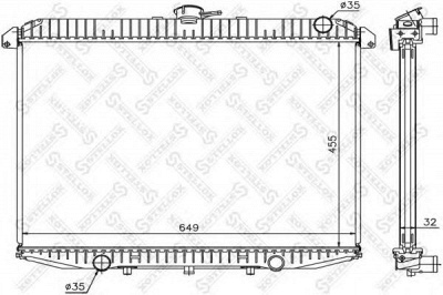 STELLOX 1025792sx -  Радиатор, охлаждение двигателя