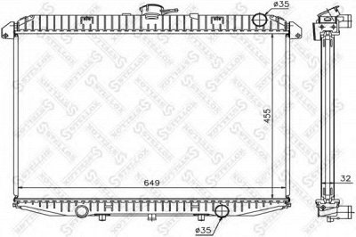 STELLOX 1025793sx -  Радиатор, охлаждение двигателя