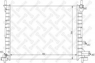 STELLOX 1025800sx -  Радиатор, охлаждение двигателя